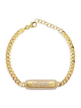Gabi Rielle怎么样, Gabi Rielle | Love & Protection 14K Gold Vermeil & Micro Pavé Zirconia Bracelet商品图片 6折