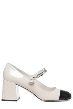 Miu Miu | Miu Miu Two-Toned Mary Jane Satin Pumps 7.6折