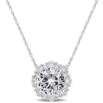 推荐10k White Gold Created White Sapphire Necklace商品