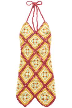 推荐Pipikini Granny Square Crochet Mini Dress商品