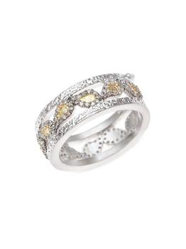 商品Coomi | Vitality Sterling Silver, 20K Yellow Gold, & Diamond Ring,商家Saks Fifth Avenue,价格¥5327图片