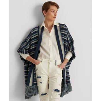 美国拉夫劳伦毛衣, Ralph Lauren | Striped Cotton Fringe-Trim Cardigan商品图片 6折×额外8折, 额外八折