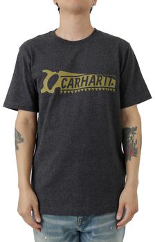 Carhartt | (105181) Relaxed Fit Heavyweight Short Sleeve Saw Graphic T-Shirt - Carbon Heather商品图片,5.8折起×额外7折, 额外七折