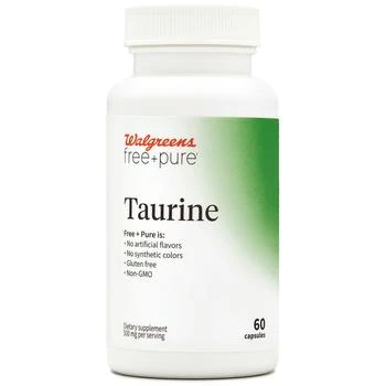Walgreens Free & Pure | Taurine Capsules (60 days),商家Walgreens,价格¥74