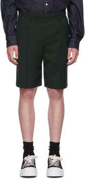商品AMI | Green Wool Shorts,商家SSENSE,价格¥507图片