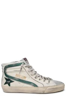 Golden Goose | Golden Goose Deluxe Brand Slide Distressed High-Top Lace-Up Sneakers 5.7折