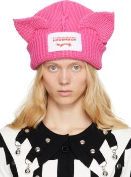 Charles Jeffrey Loverboy | Pink Chunky Ears Beanie,商家SSENSE HK,价格¥703