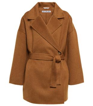 Acne Studios | Wool and alpaca wrap coat商品图片,