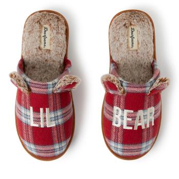 推荐Adult Unisex Lil Bear Red Plaid Slippers商品