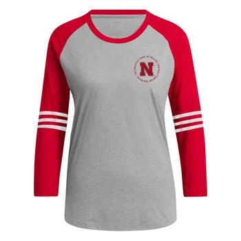 推荐adidas Nebraska Baseball Raglan 3/4-Sleeve T-Shirt - Women's商品