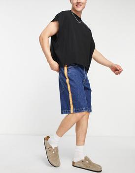 product The Ragged Priest racer skate denim shorts in blue image