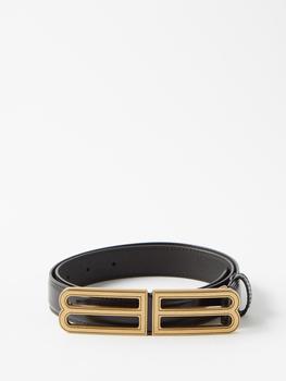 巴黎世家皮带真假, Balenciaga | Stretch BB leather belt商品图片 