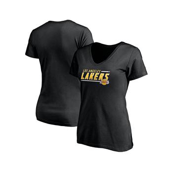 推荐Women's Branded Black Los Angeles Lakers Mascot In Bounds V-Neck T-shirt商品