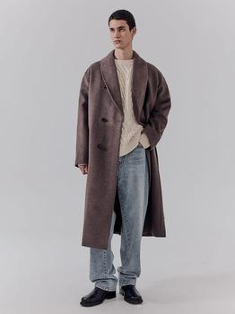 商品DUNST FOR MEN | Cashmere Shawl Collar Robe Coat [Soft Brown],商家W Concept,价格¥1811图片