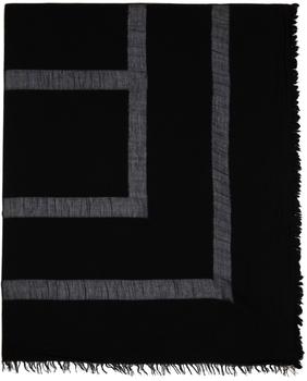 Totême | Black Monogram Travel Scarf商品图片,独家减免邮费