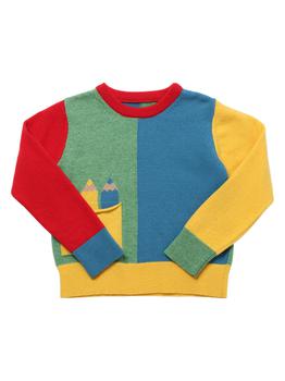 Stella McCartney | Color Block Recycled Wool Knit Sweater商品图片,4.9折