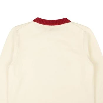 推荐White And Red Monogram Crew Knit Sweater商品