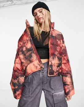 推荐The North Face NSE 2000 puffer jacket in orange ice dye print商品