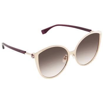 推荐Fendi Brown Cat Eye Ladies Sunglasses Ff 0395 / F / Sddbha60商品
