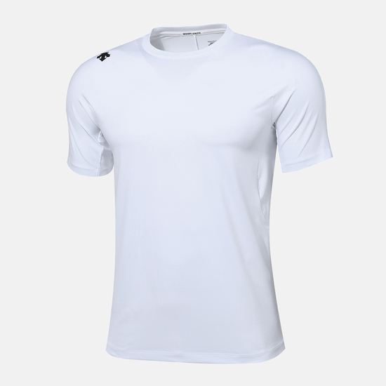 推荐【享贝家】DESCENTE 迪桑特 圆领运动短袖T恤 侧肩小标 白色 SN123TTS11（现采购商品，下单后12天内发货）商品