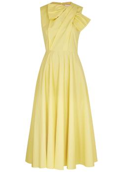 ROKSANDA, ROKSANDA | Brigette yellow cotton-poplin midi dress商品图片 满$1享9折, 满折