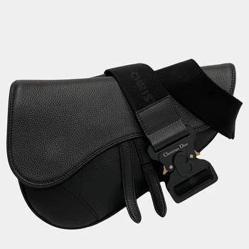 Dior | Dior Black Leather Leather Saddle Bag 