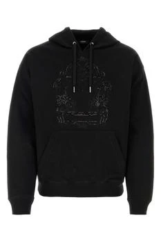 Versace | Versace Logo-Embroidered Sequinned Drawstring Hoodie 7.6折, 独家减免邮费