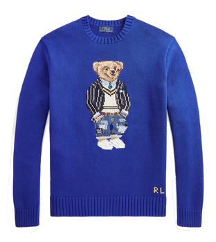 ralph lauren bear, Ralph Lauren | Polo Ralph Lauren Bear Crew Knit Blue商品图片 