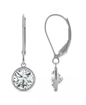 Charles & Colvard | Moissanite Drop Earrings (1 5/8 ct. t.w. Diamond Equivalent) in 14k White Gold,商家Macy's,价格¥5655