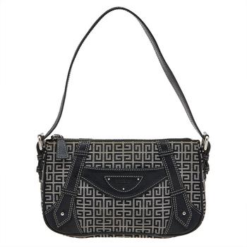 纪梵希包真假, [二手商品] Givenchy | Givenchy Black Monogram Canvas And Leather Shoulder Bag商品图片 