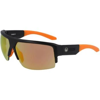 推荐Dragon Men's Sunglasses - Matte Black and Orange Plastic Frame | DR RIDGE X LL 022商品