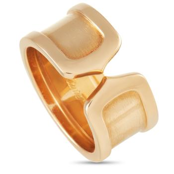 美国卡地亚戒指, [二手商品] Cartier | Cartier Double C 18K Yellow Gold Wide Band Ring商品图片 5.3折