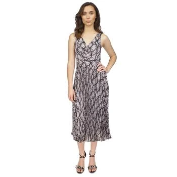 推荐Women's Snakeskin-Print Pleated Midi Dress商品