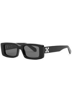 推荐Arthur black rectangle-frame sunglasses商品