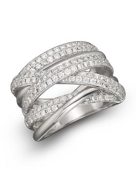crossover, Bloomingdale's | Diamond Crossover Band in 14K White Gold, 1.45 ct. t.w. - 100% Exclusive商品图片 3.7折