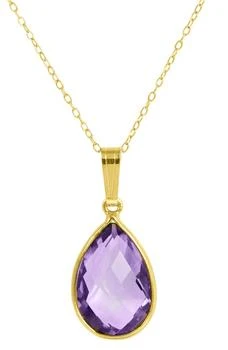 Savvy Cie Jewels | 18K Gold Plated Sterling Silver Semiprecious Stone Pendant Necklace 2.1折