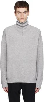 推荐Gray Half-Zip Sweater商品