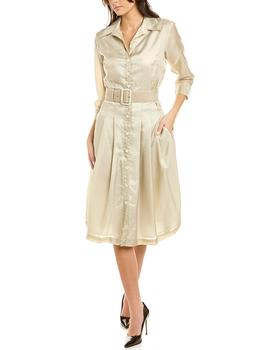 samantha sung, SAMANTHA SUNG | Samantha Sung Audrey D 3 Silk Shirtdress商品图片 3.5折
