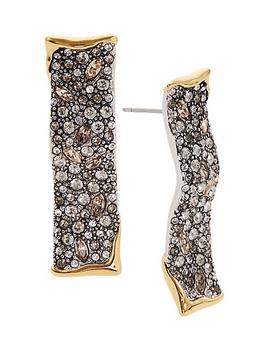 商品Alexis Bittar | Solanales Crystal, 14K Gold-Plated & Rhodium-Tone Wave Drop Earrings,商家Saks Fifth Avenue,价格¥1846图片