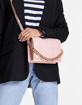 topshop包女包, Topshop | Topshop Cali quilted chain crossbody bag in pink商品图片 
