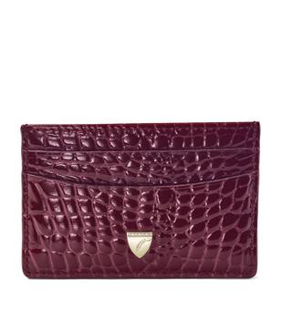 Aspinal of London | Croc-Embossed Slim Card Holder商品图片,8折, 独家减免邮费