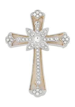 Napier | Silver Tone White Crystal Cross Pin - Boxed,商家Belk,价格¥178