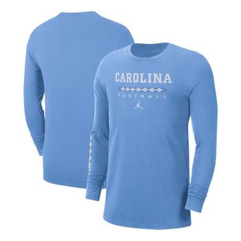 推荐Men's Light Blue North Carolina Tar Heels Word Long Sleeve T-shirt商品