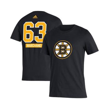亚历山大王联名阿迪达斯, Adidas | Men's Brad Marchand Black Boston Bruins Player Name & Number T-shirt商品图片 