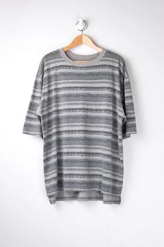 推荐Vintage 90s Dark Beige & Black Patterned T-Shirt商品