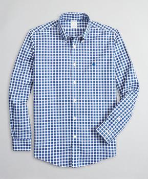 商品Stretch Regent Regular-Fit Sport Shirt, Non-Iron Micro-Check,商家Brooks Brothers,价格¥366图片