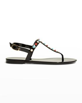 推荐Charm T-Strap Jelly Sandals商品