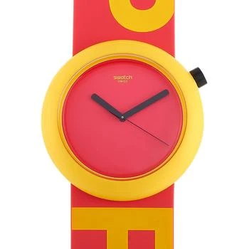 Swatch | Swatch 45 mm Poptastic Red and Yellow Watch PNJ100,商家Premium Outlets,价格¥453