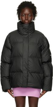 RAINS | Black Boxy Puffer Down Jacket商品图片,独家减免邮费