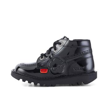 推荐Kickers Toddlers' Kick Hi Patent Leather Zip Boots - Black商品